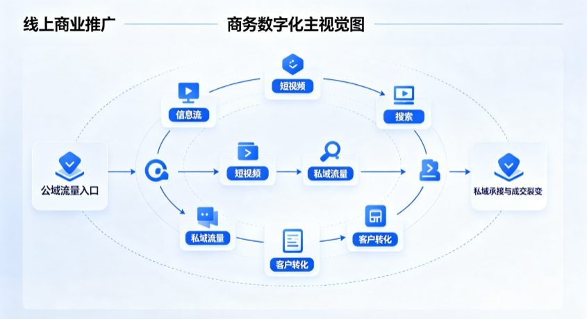 庐山区线上商业推广怎么做？全域流量闭环搭建与低成本转化实战指南